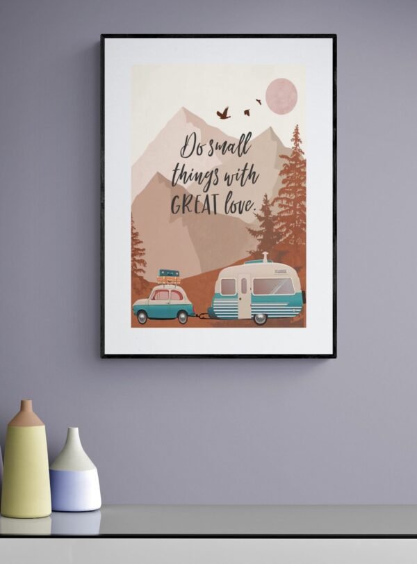 Do small things with great love wall art, Printable Wall Art, Digital Download, Home Decor, Inspirational Quote, Adventure Wall Art - Image 6