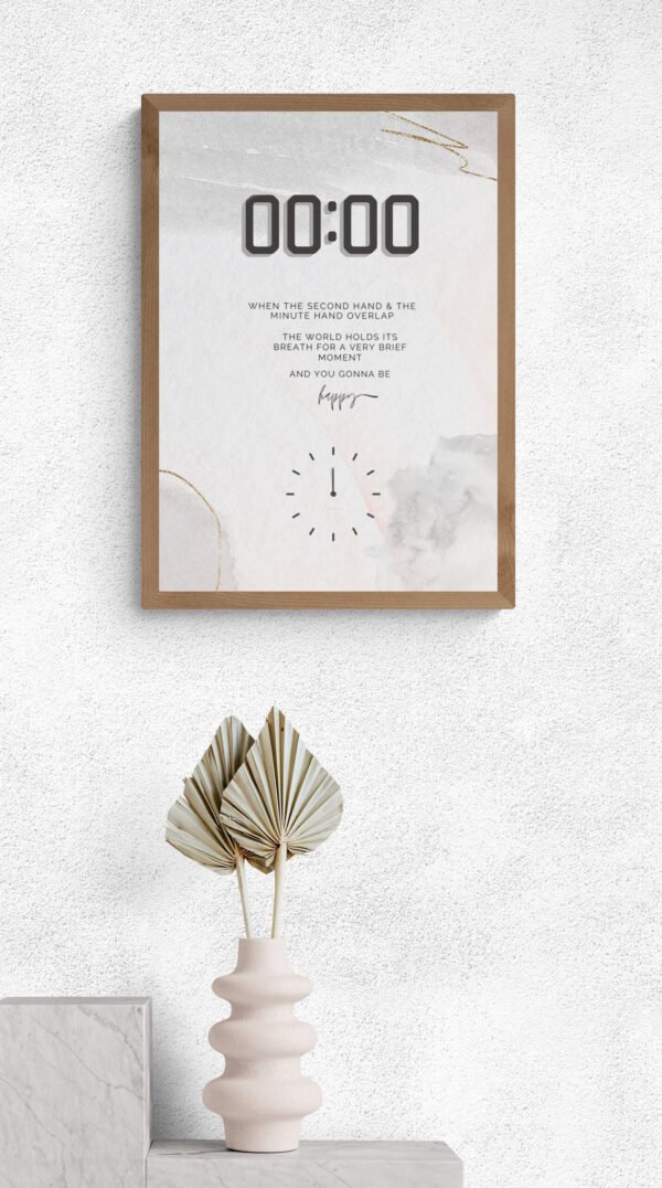 Angel Number Poster, Instant Download, Printable Wall Art, Happy Quotes Poster, Digital Download