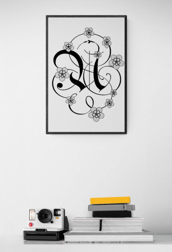 Letter H, Typography Wall Art, Instant Download, Printable Wall Art, Digital Download, Digital Typography Prints, Typography font - Image 6