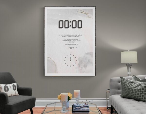 Angel Number Poster, Instant Download, Printable Wall Art, Happy Quotes Poster, Digital Download - Image 3