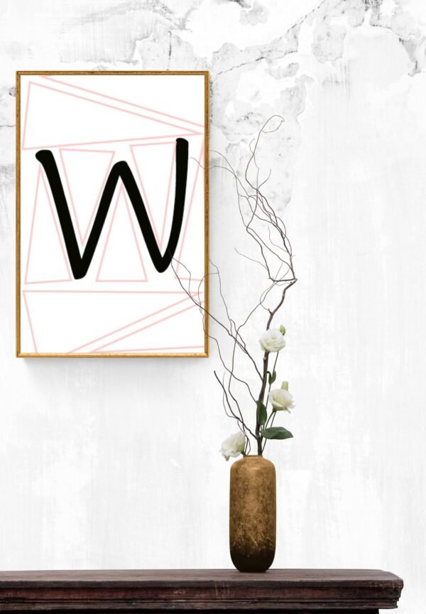 Letter W, Typography Wall Art, Instant Download, Digital Download, Typography Prints, Digital Typography - Image 8