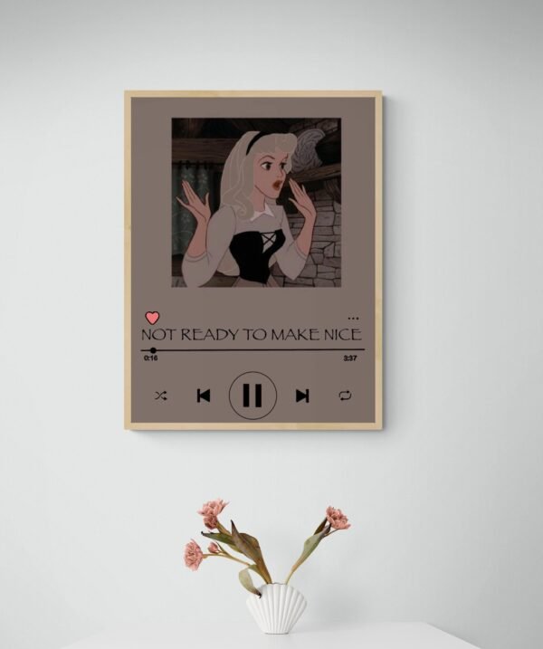 Not Ready To Make Nice, Music Lover Art, Printable Wall Art, Feminist Poster, Digital Download - Image 2
