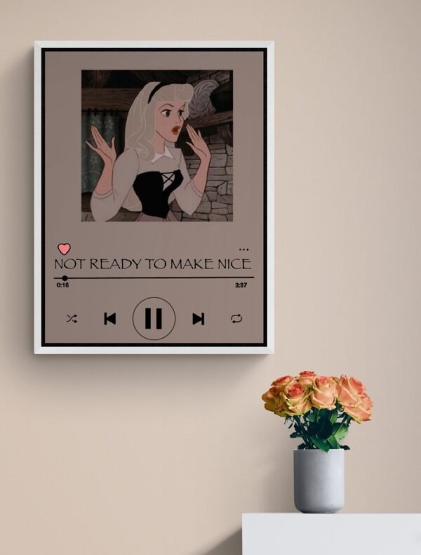 Not Ready To Make Nice, Music Lover Art, Printable Wall Art, Feminist Poster, Digital Download - Image 3