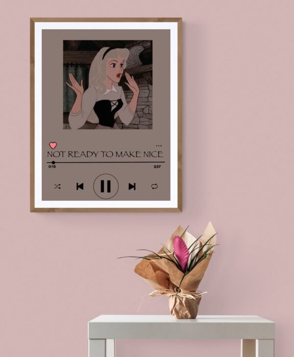 Not Ready To Make Nice, Music Lover Art, Printable Wall Art, Feminist Poster, Digital Download - Image 5