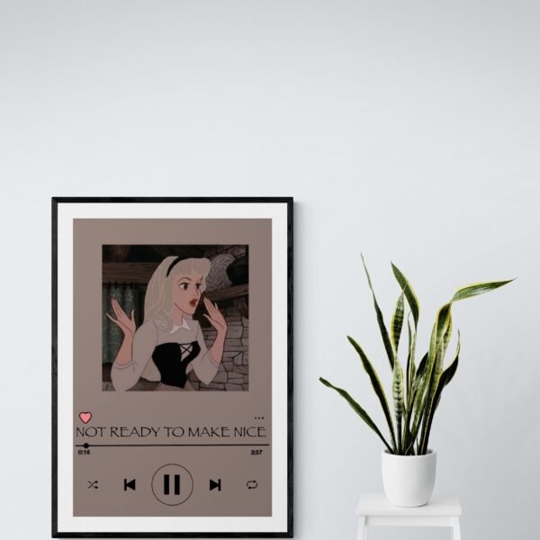 Not Ready To Make Nice, Music Lover Art, Printable Wall Art, Feminist Poster, Digital Download - Image 8