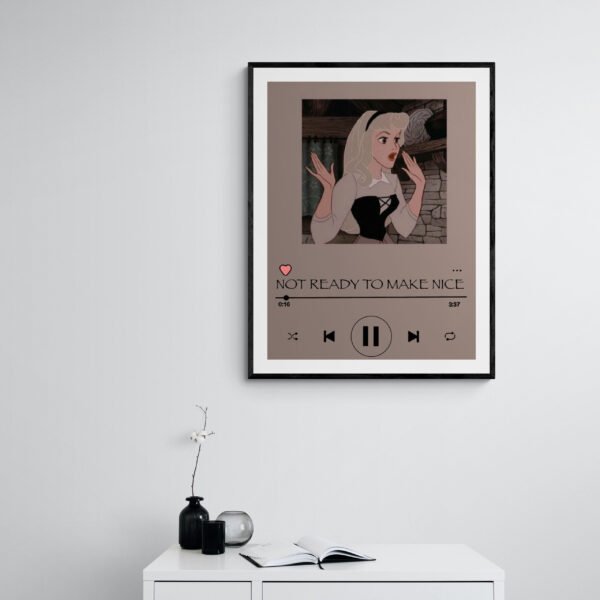 Not Ready To Make Nice, Music Lover Art, Printable Wall Art, Feminist Poster, Digital Download - Image 9
