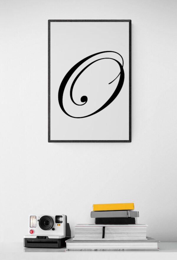 Letter O, Typography Wall Art, Instant Download, Printable Wall Art, Digital Download, Digital Typography Prints, Typography font - Image 7