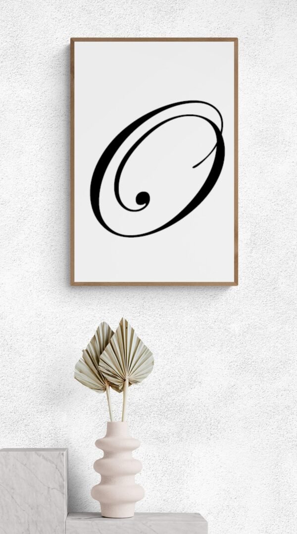 Letter O, Typography Wall Art, Instant Download, Printable Wall Art, Digital Download, Digital Typography Prints, Typography font - Image 8