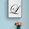 Letter L, Typography Wall Art, Instant Download, Printable Wall Art, Digital Download, Digital Typography Prints, Typography font