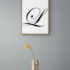 Letter L, Typography Wall Art, Instant Download, Printable Wall Art, Digital Download, Digital Typography Prints, Typography font - Image 4