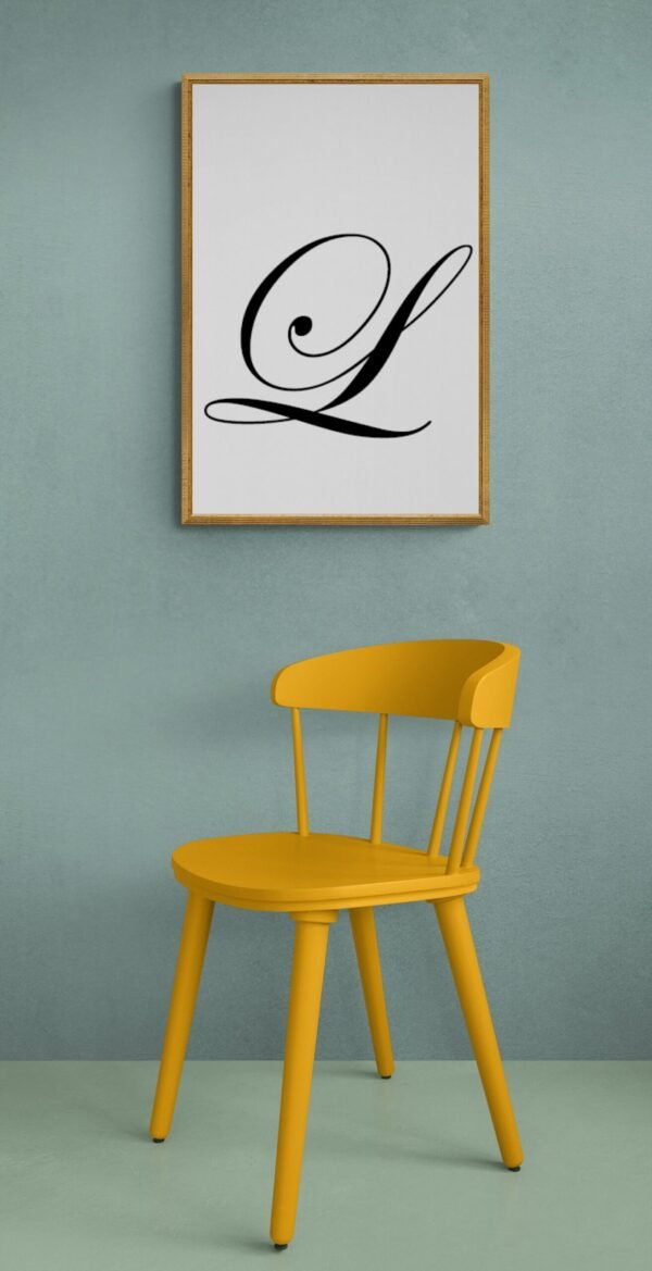 Letter L, Typography Wall Art, Instant Download, Printable Wall Art, Digital Download, Digital Typography Prints, Typography font - Image 5