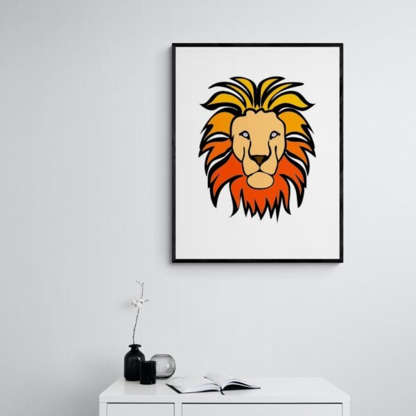 Lion Wall Art, Lion Print, Lion Canvas, Animal Wall Decor, Printable Wall Art, Digital Download - Image 9