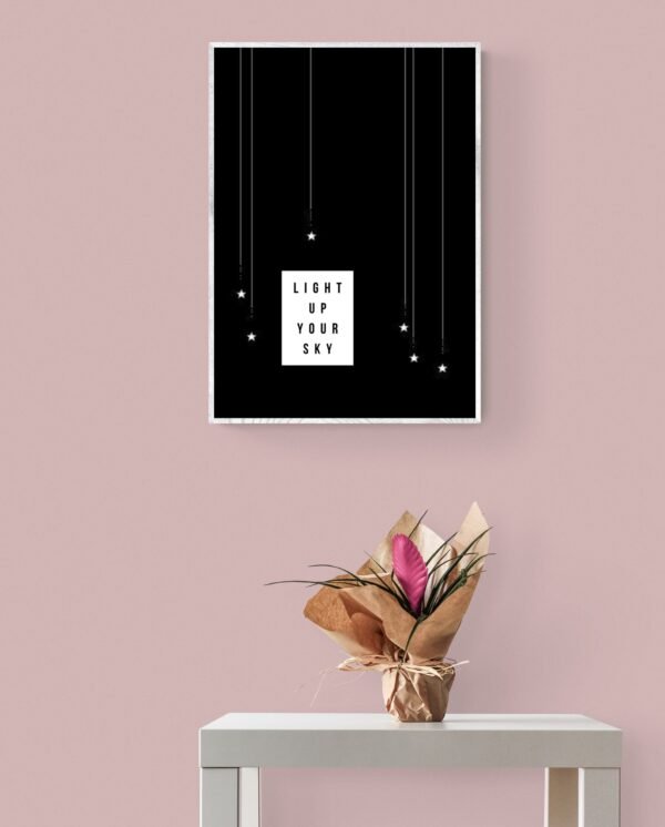 Light Up Your Sky , Quotes Wall Art, Instant Download, Self Love Wall Art, Positive Affirmation, Printable Wall Art, Digital Download - Image 4