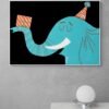 Birthday Elephant Wall Art, Elephant Birthday, Digital Download, Birthday Present, Elephant Wall Art, First Birthday, Printable Wall Decor