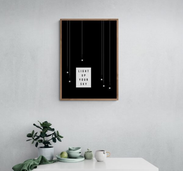 Light Up Your Sky , Quotes Wall Art, Instant Download, Self Love Wall Art, Positive Affirmation, Printable Wall Art, Digital Download - Image 8