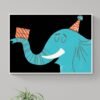 Birthday Elephant Wall Art, Elephant Birthday, Digital Download, Birthday Present, Elephant Wall Art, First Birthday, Printable Wall Decor - Image 4