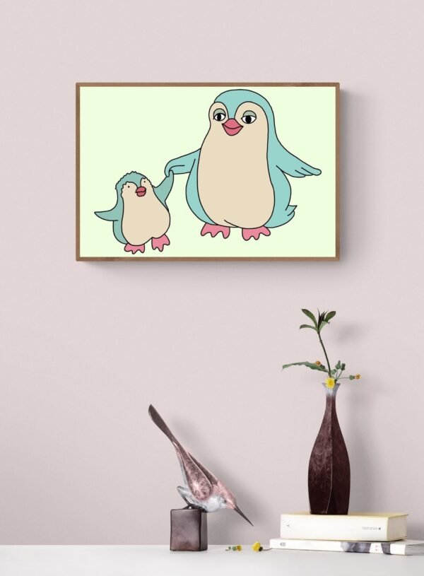 Happy Mother's Day Penguin Print Art, Instant Download, Mother's Day Kids Gift - Image 5