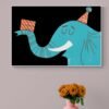 Birthday Elephant Wall Art, Elephant Birthday, Digital Download, Birthday Present, Elephant Wall Art, First Birthday, Printable Wall Decor - Image 9