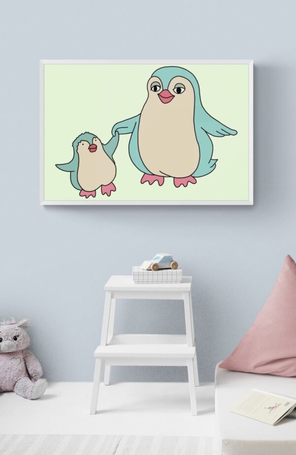 Happy Mother's Day Penguin Print Art, Instant Download, Mother's Day Kids Gift - Image 7