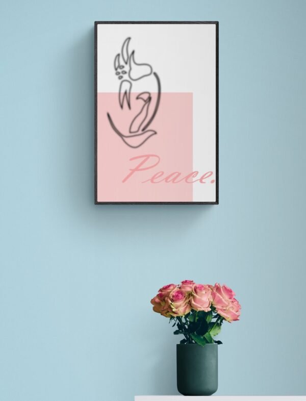 Peace, Typography Wall Art, Instant Download, Printable Wall Art, Digital Download, Digital Typography Prints, Typography font - Image 2