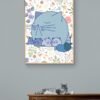 Happy Mother's Day Cartoon Print Art, Cat Mother's Day, Digital Download, Mother's Day Gift