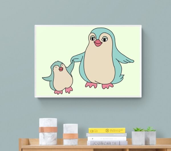 Happy Mother's Day Penguin Print Art, Instant Download, Mother's Day Kids Gift - Image 9