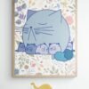 Happy Mother's Day Cartoon Print Art, Cat Mother's Day, Digital Download, Mother's Day Gift - Image 3