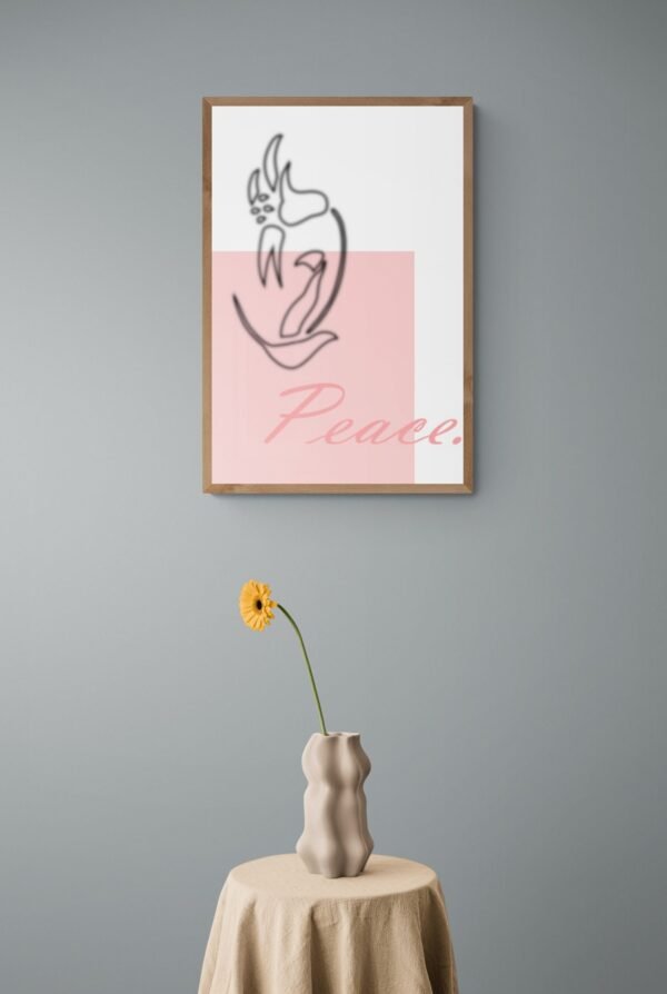 Peace, Typography Wall Art, Instant Download, Printable Wall Art, Digital Download, Digital Typography Prints, Typography font - Image 4