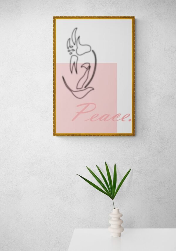 Peace, Typography Wall Art, Instant Download, Printable Wall Art, Digital Download, Digital Typography Prints, Typography font - Image 5