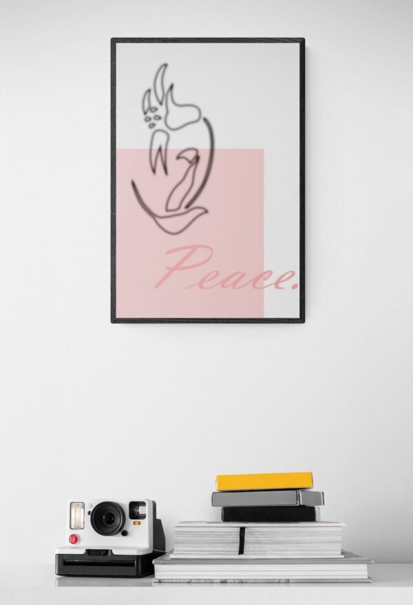 Peace, Typography Wall Art, Instant Download, Printable Wall Art, Digital Download, Digital Typography Prints, Typography font - Image 6