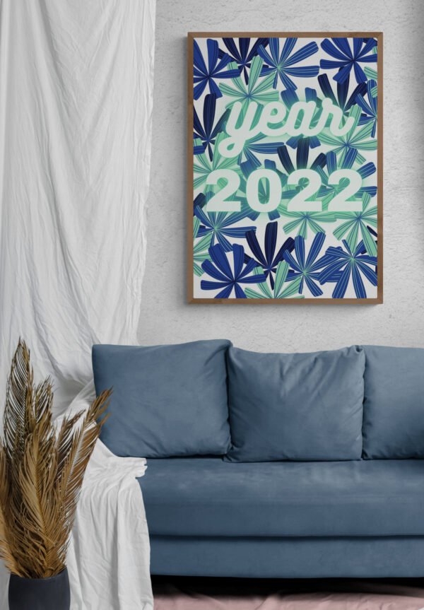 New Year 2022, Happy New Year, Digital Download, Happy New Year Posters, New Year Wall Art, Instant Download, Year 2022 Banners - Image 3