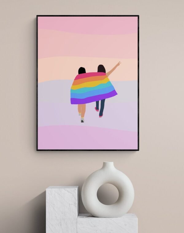 Lesbian Wall Art, Lesbian Art Print, Pride Wall Art, Lgbt Wall Decor, Printable Wall Decor, Digital Download