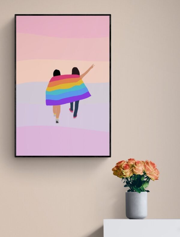 Lesbian Wall Art, Lesbian Art Print, Pride Wall Art, Lgbt Wall Decor, Printable Wall Decor, Digital Download - Image 2