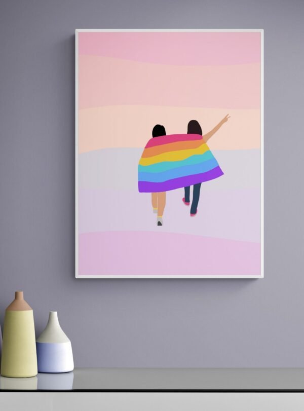 Lesbian Wall Art, Lesbian Art Print, Pride Wall Art, Lgbt Wall Decor, Printable Wall Decor, Digital Download - Image 6