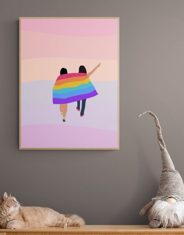 Lesbian Wall Art, Lesbian Art Print, Pride Wall Art, Lgbt Wall Decor, Printable Wall Decor, Digital Download - Image 7