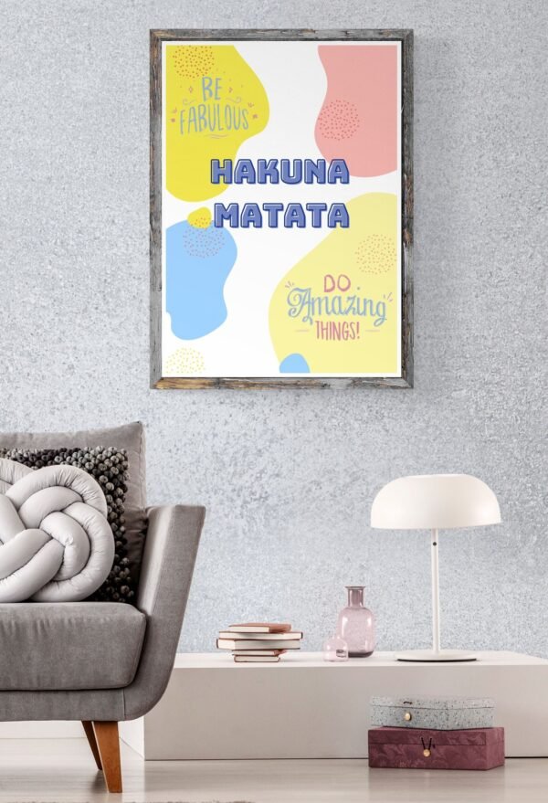 Hakuna Matata, Wall Art, Instant Download, Digital Download, Wall Hangings, Quote Wall Art, Housewarming Gift, Hakuna Matata Posters