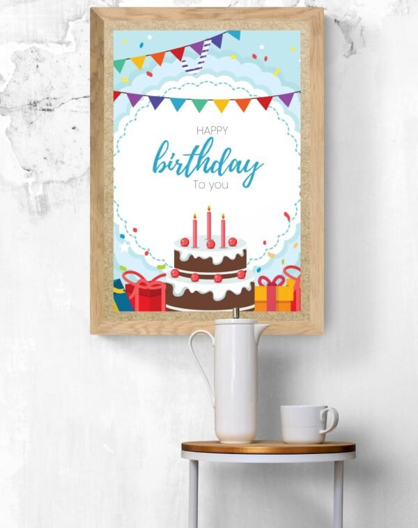 Happy Birthday To You, Birthday Wall Decoration, Printable Wall Art, Instant Download, Digital Download , Birthday Frames, Birthday Poster - Image 2