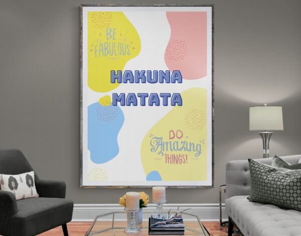 Hakuna Matata, Wall Art, Instant Download, Digital Download, Wall Hangings, Quote Wall Art, Housewarming Gift, Hakuna Matata Posters - Image 8