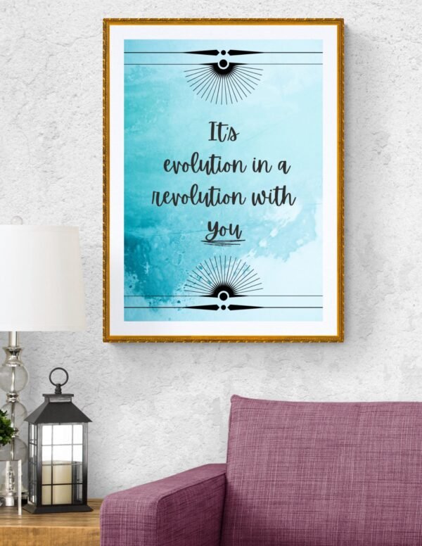 Its Evolution In A Revolution With You, Motivational Quotes, Digital Download, Instant Download, Positive Quotes Wall Art, Quotes Posters - Image 2
