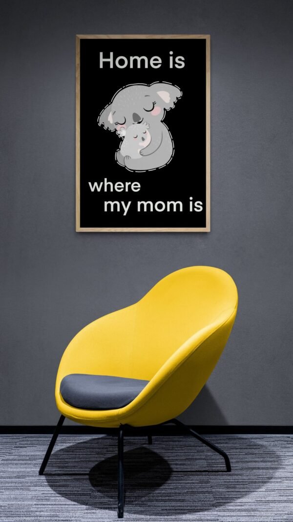 Home Is Where My Mom Is Koala Print Art, Digital Download, Mother's Day Gift Anime Art - Image 8
