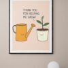 Thank You For Helping Me Grow, Thank You Svg, Cute Plants Art, Printable Wall Decor, Digital Download - Image 4