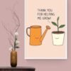 Thank You For Helping Me Grow, Thank You Svg, Cute Plants Art, Printable Wall Decor, Digital Download - Image 6