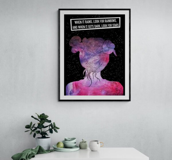 When It Rains Look For Rainbows And When It Gets Dark Look For Stars, Inspirational Quote, Printable Wall Art, Digital Download - Image 7