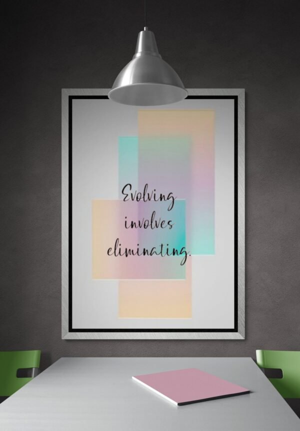 Evolving Involves Eliminating, Self Love Wall Posters, Self Love Quotes, Instant Download, Digital Download, Love Yourself Posters - Image 4