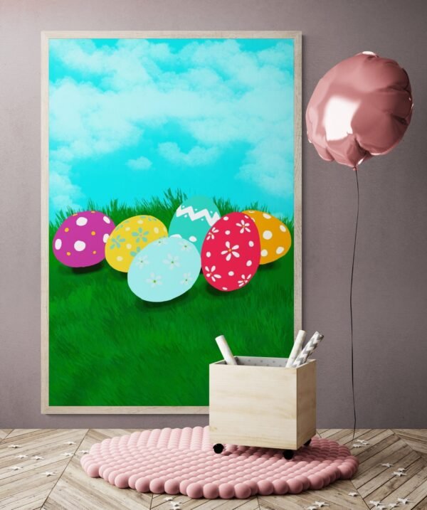 Happy Easter, Easter Egg Posters, Easter Egg Decorations, Digital Download, Instant Download, Easter Egg Banners, Happy Easter Wall Art - Image 6