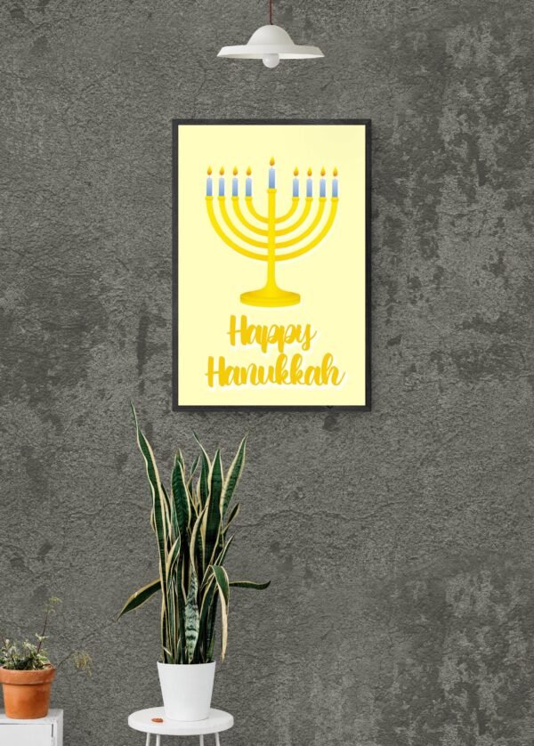 Happy Hanukkah, Digital Download, Instant Download, Hanukkah Decorations, Hanukkah Wall Posters, Printable Wall Art, Wall Hangings - Image 8
