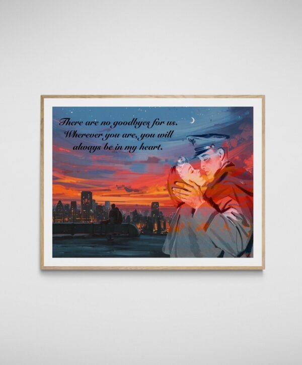 You Will Always Be In My Heart, Goodbye Wall Art, Romantic Couple Art, Grief Art, Goodbye Sign, Wall Hangings, Digital Download