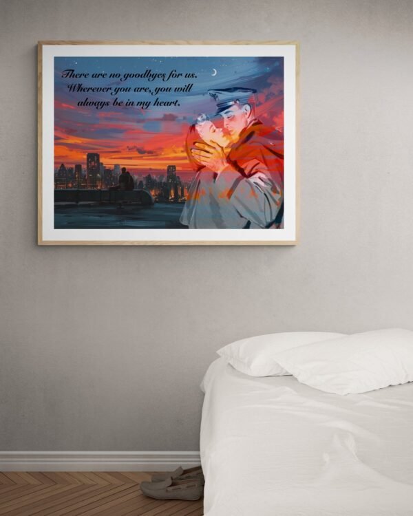 You Will Always Be In My Heart, Goodbye Wall Art, Romantic Couple Art, Grief Art, Goodbye Sign, Wall Hangings, Digital Download - Image 4
