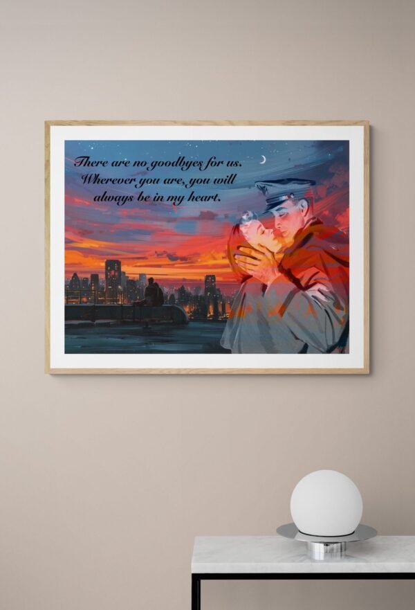 You Will Always Be In My Heart, Goodbye Wall Art, Romantic Couple Art, Grief Art, Goodbye Sign, Wall Hangings, Digital Download - Image 5