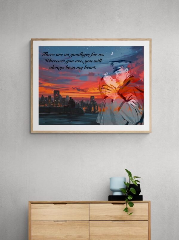 You Will Always Be In My Heart, Goodbye Wall Art, Romantic Couple Art, Grief Art, Goodbye Sign, Wall Hangings, Digital Download - Image 6